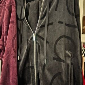 Calvin Klein Black Velour Sweatsuit